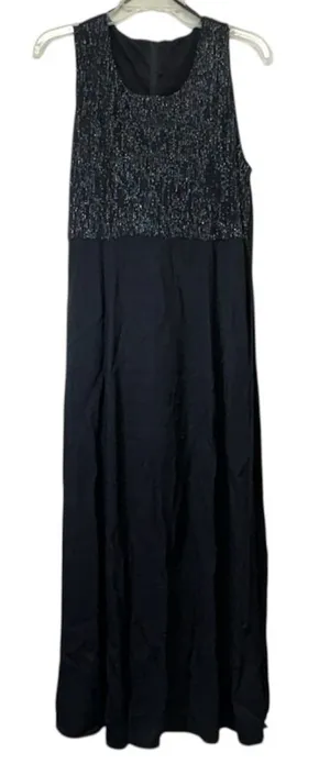 Vintage 90’s‎ Black Metallic Bodice Maxi Holiday/Party Dress NWT thumbnail 1