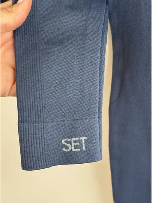 SET Active Sculptflex Seamless High Rise Leggings Blue XS Athleisure Yoga thumbnail 6
