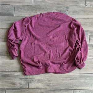We The Free Ribbed Long Sleeve Sweater in Berry Pink thumbnail 4
