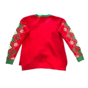 Isela Multicolor Llama Pullover Ugly Christmas Sweater Womens Size Large‎ thumbnail 8