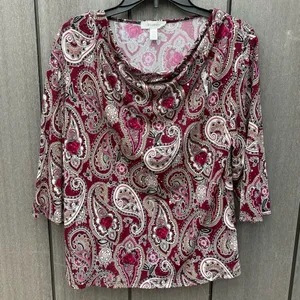 DressBarn Petite Paisley Top thumbnail 7