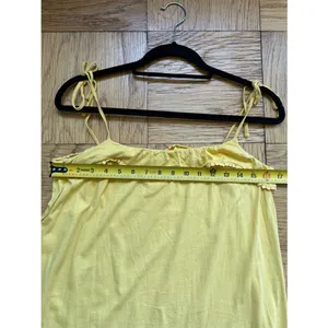 Sezane 100% Cotton Darcy Dress, Size S, Sunset Yellow, VGUC thumbnail 10