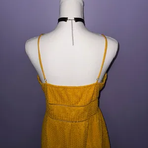 NWT Gianni Bini Mustard Lace Boho Dress thumbnail 9