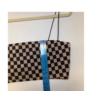 Reformation Womens Checkerboard Spaghetti Strap Crop Top Brown Tan Size L‎ thumbnail 4