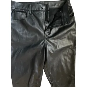 AFRM x REVOLVE Vegan Leather Mini-Flare High-Rise Noir Graysen Pant Size 29 Tall thumbnail 7