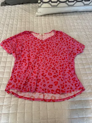 Pink Cheetah Print Blouse – Entro thumbnail 2