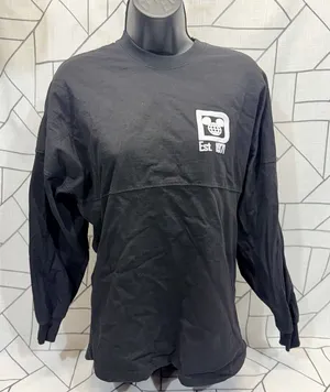 Walt Disney‎ World Spirit Jersey Adult XS Black Long Sleeve Crew Mickey Mouse thumbnail 1