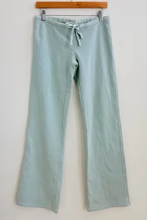 Brandy Melville John Galt Light Blue Mint Drawstring Fleece Sweatpants thumbnail 1
