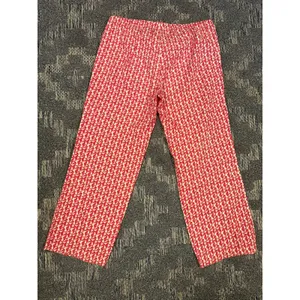 Vineyard Vines Pajama Pants Womens Medium Pink Red Seahorse Santa Print Lounge thumbnail 2