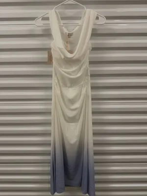 Sau Lee Diana Knit Midi Dress Sky Ombre Womens Size 6 thumbnail 6