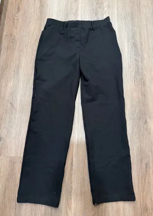 Quince Womens Ultra-Stretch Ponte Straight Leg Pants Black Large 29 Inseam thumbnail 1