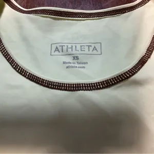 Athleta Long Sleeve Summer Shade Rash Guard Top Yellow/Greenish Sz XS thumbnail 3