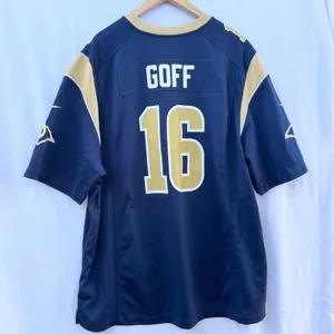Nfl | Nike Rams Short Sleeve Jersey Jared Goff Xxl Navy And Gold thumbnail 6