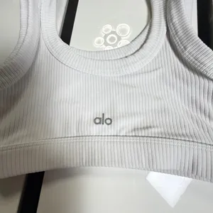 🤍 Alo Yoga Ribbed Wellness Bra - White | Size XS thumbnail 8