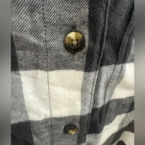 NWT Columbia womens black white buffalo check plaid flannel shirt XXL retail $90 thumbnail 2