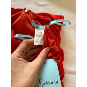 NWT MARCIANO SLEEVELESS MINI DRESS RED Size 2 thumbnail 3