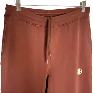 Anine Bing Sport Dark Cherry Tyler Split Hem Athleisure Sweat Joggers XS thumbnail 8