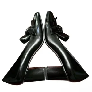 NINE WEST Women's Black Umbriah Leather Dress Pump(Size 9M) thumbnail 5