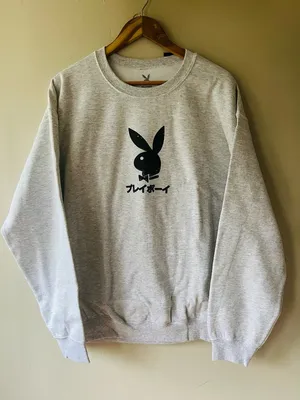 Playboy‎ Sz L Pullover Ace of Club Crewneck Sweatshirt Limited Edition Japanese thumbnail 1
