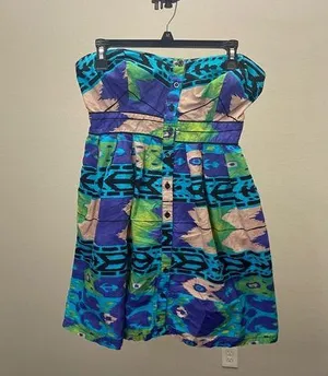XHILARATION Strapless Multicolor Dress thumbnail 1