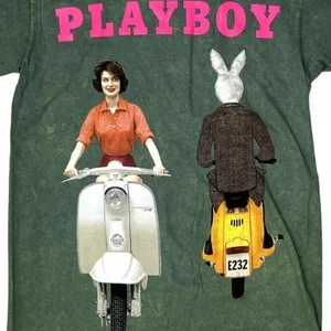 Playboy Vintage Style 1959 Cover Short Sleeve Unisex T Shirt Crew Neck S Green thumbnail 11