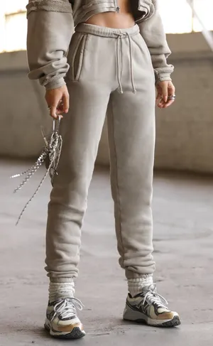 Joah Brown Women's Empire Joggers High Rise Gray Size M / L thumbnail 1