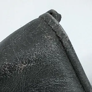 Vintage black leather cross‎ Body purse bag shoulder bag Tooled mid century thumbnail 12