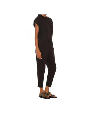 Pistola Decklin Shoulder Pad Sleeveless Jumpsuit Cotton Black Women's Size XS thumbnail 2