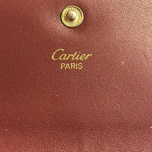 Cartier Paris Burgandy Calfskin Vintage Wallet, Kisslock Coin Compartment. COA thumbnail 9