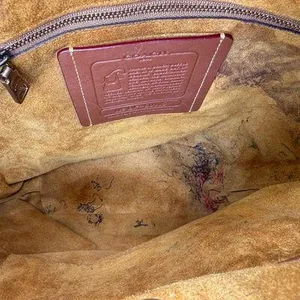 Coach Pebbled Leather Duffle Shoulder Bag 50115 Twist Lock Blue Hobo Crossbody L thumbnail 12