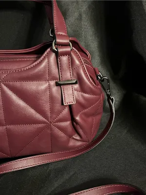 Simply Vera Vera Wang Women’s Quilted Burgundy Satchel thumbnail 3