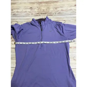 Nike Dri-FIT 1/4 Zip Running Top Women's Size Medium Purple Pullover Athleisure thumbnail 5