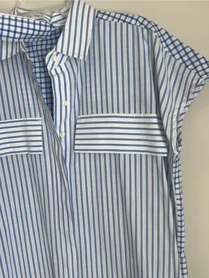 Hinson Wu Long Shirtdress $350 Striped Cotton‎ Belted Midi Womens XS Structured thumbnail 4