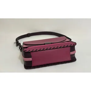 COACH Dreamer True Pink Colorblock Whipstitch Leather Shoulder Bag 76034 thumbnail 8
