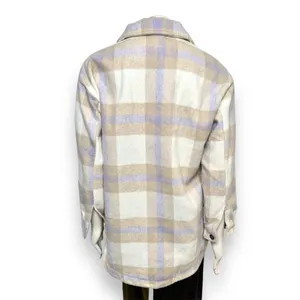BTFBM Long Sleeve Button Down Plaid Flannel Shaket Size Medium Multiple thumbnail 8