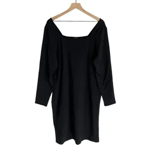 NWT Foxy Square Neck Long Sleeve Bodycon Mini Dress Black Size 2X thumbnail 4