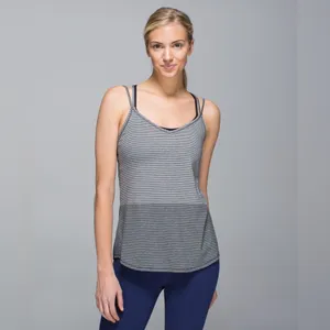 LULULEMON Breezy Tank in Divided Stripe Heathered Light to Dark Grey / Slate 2 thumbnail 3