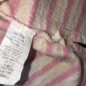 Bucket List pink striped top size medium oversized thumbnail 5