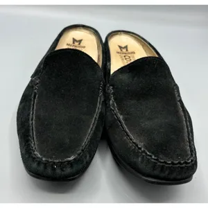 Mephisto Cool Air Black Suede Slip-On Mules‎ Loafers Womens 6.5 thumbnail 2