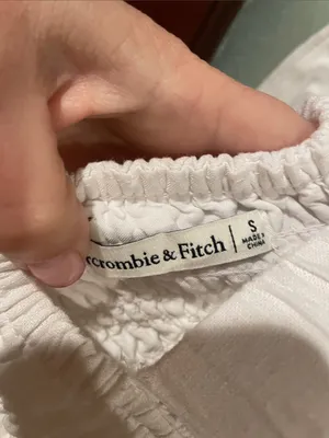 Abercrombie & Fitch White Deep V-Neck Mini Dress thumbnail 3