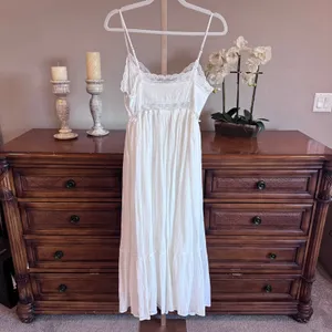 All In Favor Lace Detail Midi Dress Off White Size M NWT thumbnail 9