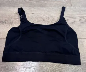 Momcozy Hands Free Nursing Pumping‎ Bra Black Size M Adjustable Wireless Cotton thumbnail 1