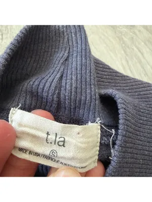 Anthropologie t. La Slouchy 90s Retro Tie Dye Waffle Knit Long Sleeve size small thumbnail 4