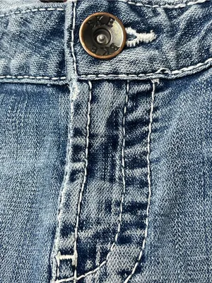 BKE Kate Boot Womens Medium Wash Stretch Bootcut Distressed Denim Jeans 30x33.5 thumbnail 4