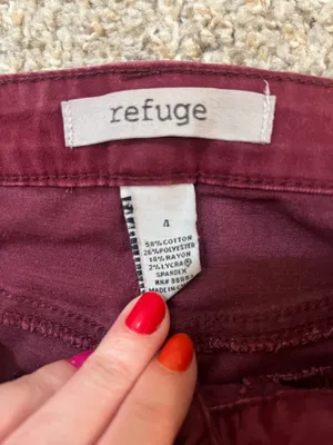 Refuge Maroon Capri Pants thumbnail 2