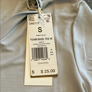 Adidas Women's Long Sleeve Team Base Tee Sz S Grey thumbnail 2