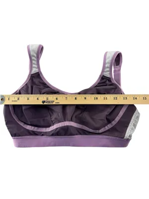 Women's Purple Syrokan Bra with Light Lavender with mesh Trim thumbnail 6