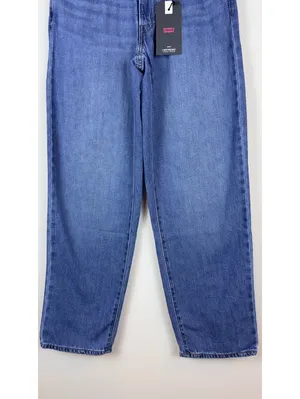 Levi’s Premium Baggy Dad Lightweight Linen Denim Jeans Heavy Check 25x30 NWT thumbnail 10