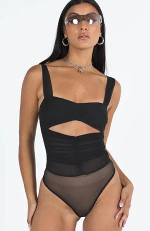 Kalmia Black Bodysuit- Princess Polly thumbnail 1