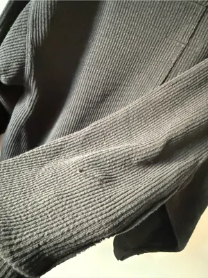 Aerie Waffle Knit Black V-Neck Ribbed Sweater Sweatshirt Black Size M Oversize thumbnail 9